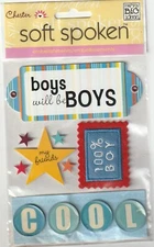 RARE! MAMBI Soft Spoken by Chester 3D Stickers BOY Theme 93369 Fast FREE Ship!