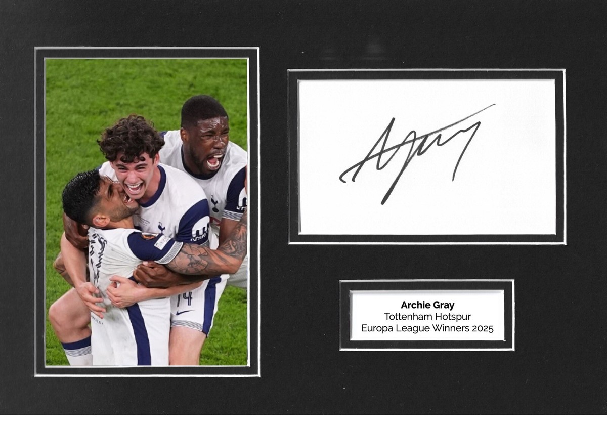 Feuille Autographe Pré-imprimée Tottenham Spurs 1971-72 - Officiel Rare (UK)