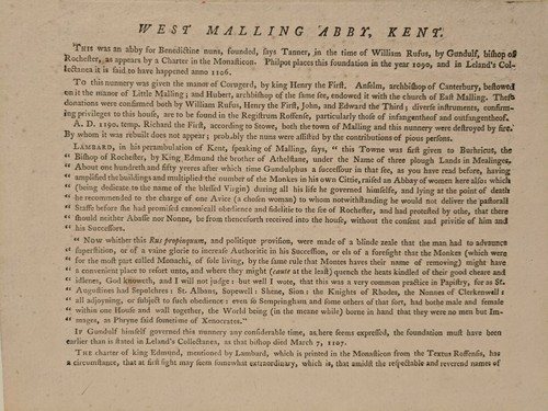 1773 Sparrow: West Malling Abby, Kent - placa de cobre original, color y texto - Imagen 3 de 4