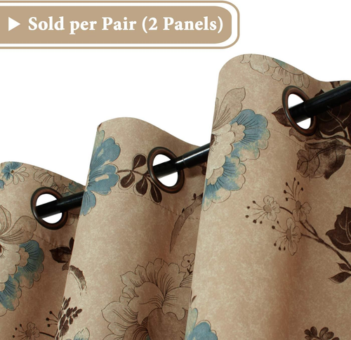 H.VERSAILTEX Blackout Curtains for Bedroom/Living Room Thermal Insulated Printed - Picture 2 of 12