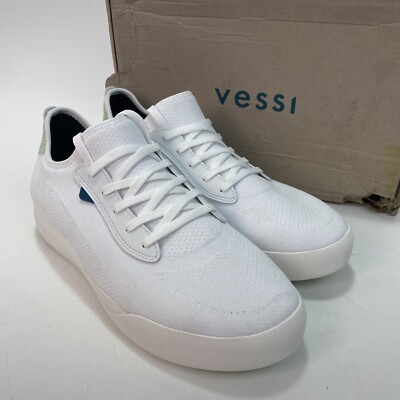 Vessi Weekend Sneaker Mens Size 12 Waterproof Shoes White Lotus Green VESSI Weekend Sneaker White/Lotus Green Men main image 4