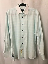 XMI CLASSIC MEN'S SHIRT SZ LARGE 100 Cotton, Mint/White CLT