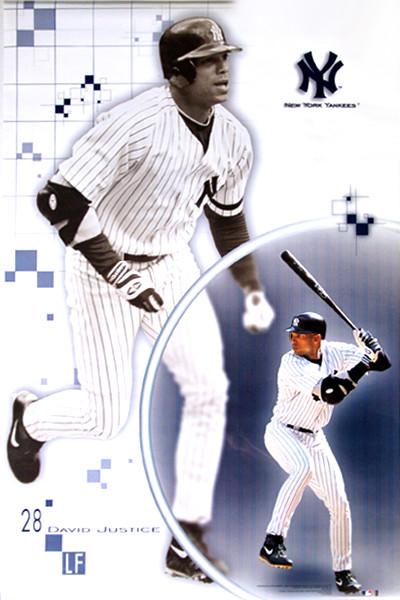 David Justice PINSTRIPES New York Yankees 2000 Original MLB