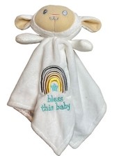 Baby Starters Lamb Security Blanket Lovey Bless This Baby Rainbow Star Plush