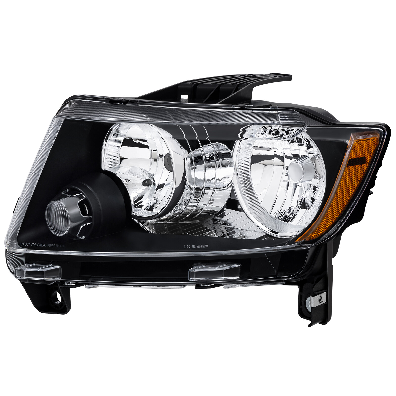 Left & Right Headlights For 2011-2013 Jeep Grand Cherokee 2011-2017 Compass