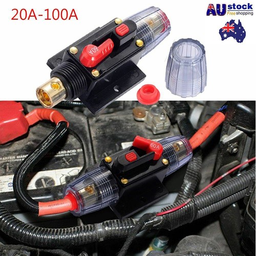 Circuit Breaker Fuse Holder DC 12V 20A-100A AMP Car Audio Solar Energy Inline AU - Picture 4 of 19