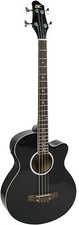 Electric Acoustic Bass Guitar Black Solid Wood Construction w/ Equalizer