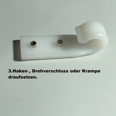 Anhänger Netzhaken 2 X Zweiloch-Planenhaken Kunststoff Spitzig