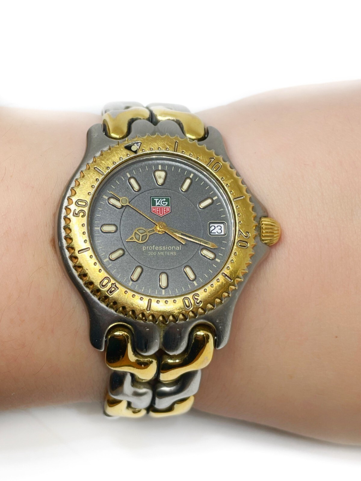 Tag Heuer Stainless Steel Yellow Gold 38mm WG1120-0 Wrist Watch