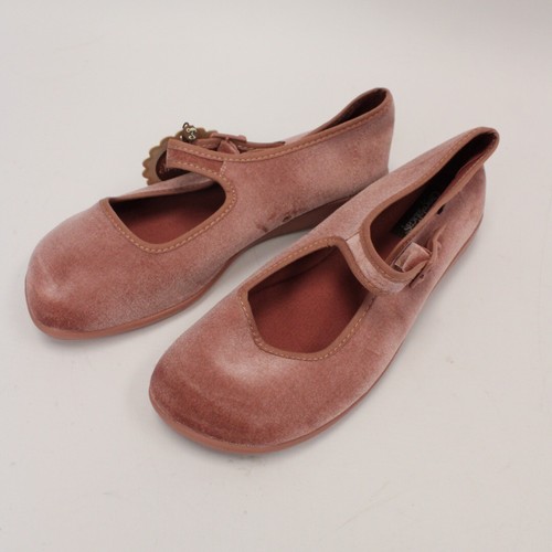 Women's HOT CHOCOLATE DESIGN Pink Velvet MaryJane Shoes Size UK4 SB3