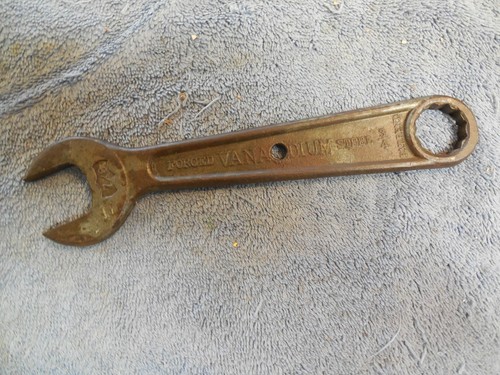Auto Kit No. 100 Forged Vanadium Steel Wrench 7/8" Open 3/4" Closed Vintage USA - Picture 3 of 5