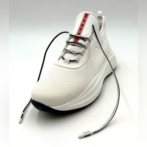 プラダ　WMNS メッシュニット スニーカー ホワイト 3499 5.5 プラダ WMNS メッシュニット スニーカー ホワイト 3499 5.5