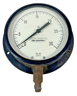 #ad Antique 6 1 4quot; Steam Pressure Gauge North American Atlas Generator 30LB $20.00