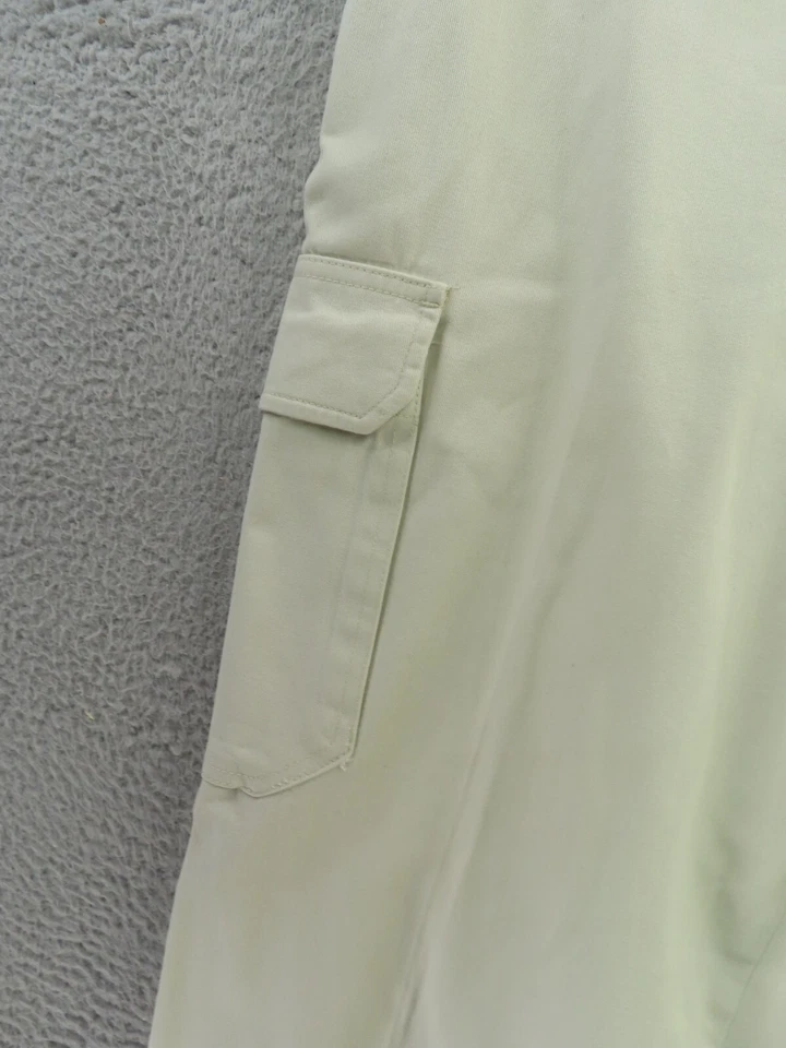 Calça Duck Head Masculina 38x32 Bege Frente Plana Vintage Bolsos de Carga Baggy Y2K - Imagem 2 de 4