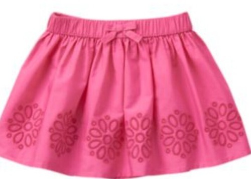 Gymboree Mädchen 2T Fruit Punch rosa Ösen Rock mit Blüten Neu mit Etikett 2016 - Bild 1 von 2