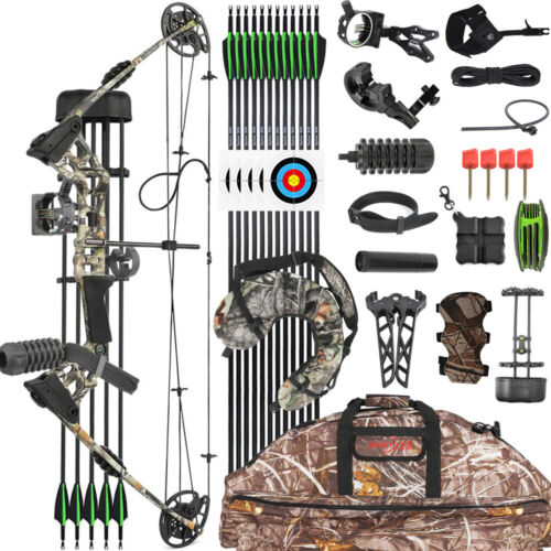 20-70lbs Compoundbogen Set Jagdbogen Bogenschießen Angeln Jagd RH LH Sportbogen - Bild 2 von 16