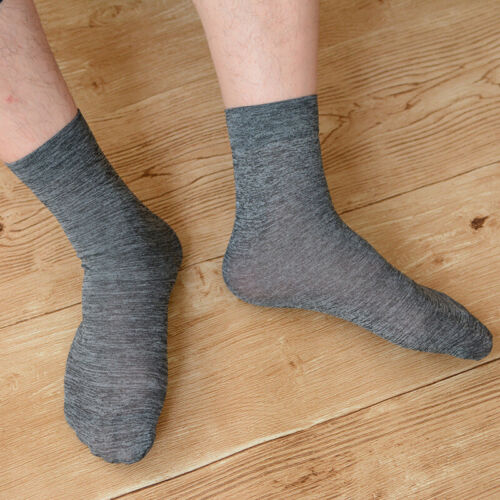 10 pares de calcetines de seda para hombre calcetines tobilleros finos de negocios calcetines cortos de ocio a media pantorrilla. - Imagen 9 de 17