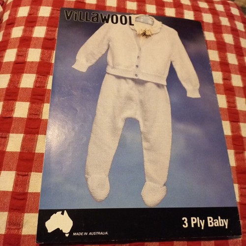 π Villawool 1266 Baby Knitting Book 3ply Patterns 5 Designs Bootees Cardigans - Picture 9 of 9