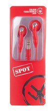 Red Earphones Spot Cute Red Works with Nintendo DS Switch MP3 RRP £7.99 New