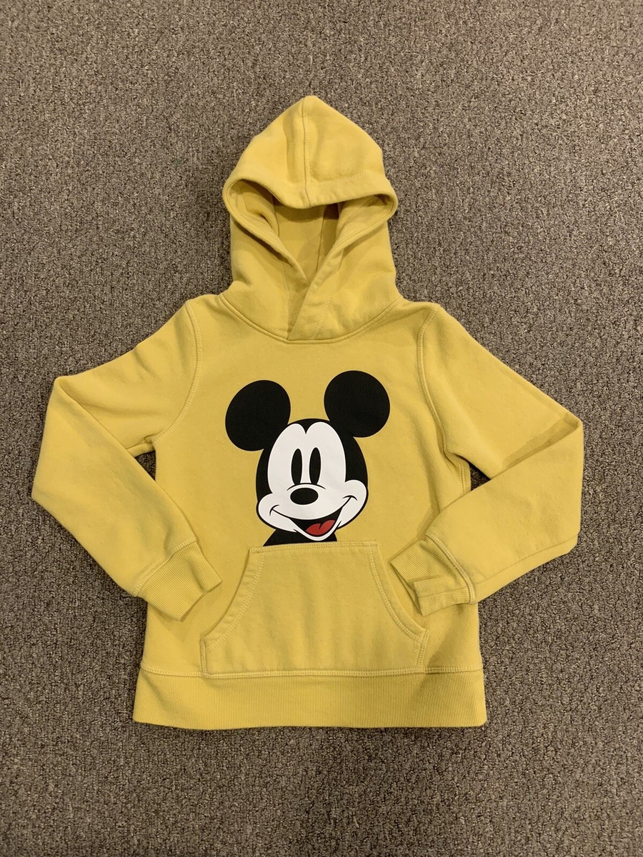 Hu0026amp;M Disney Kids Mickey Mouse Face Yellow Hoodie U.S. Size 8/10 Youth  Sweatshirt | eBay