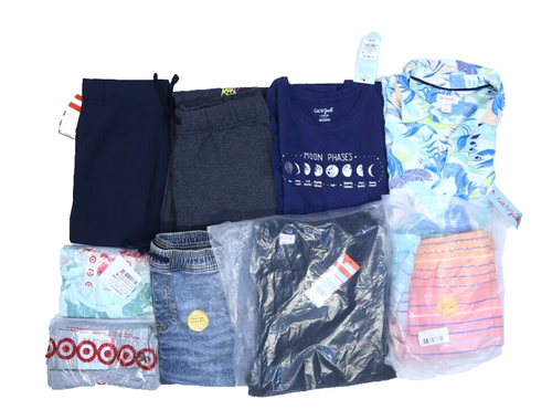 Cat & Jack Bulk Lot Of 9 Boys Size Large 10/12 Mixed Seasons Tops Bottoms NWT