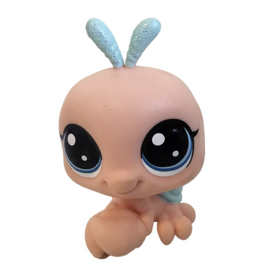 Hasbro Littlest Pet Shop #2-S10 Glitter Crabby Hermit Crab Pink Blue Sparkle LPS