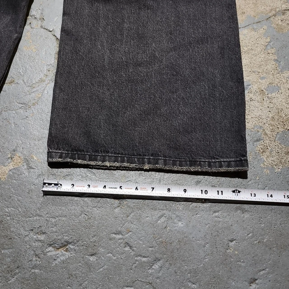 Vaqueros holgados grises 32w x 30l pierna ancha denim Foto 3 de 4