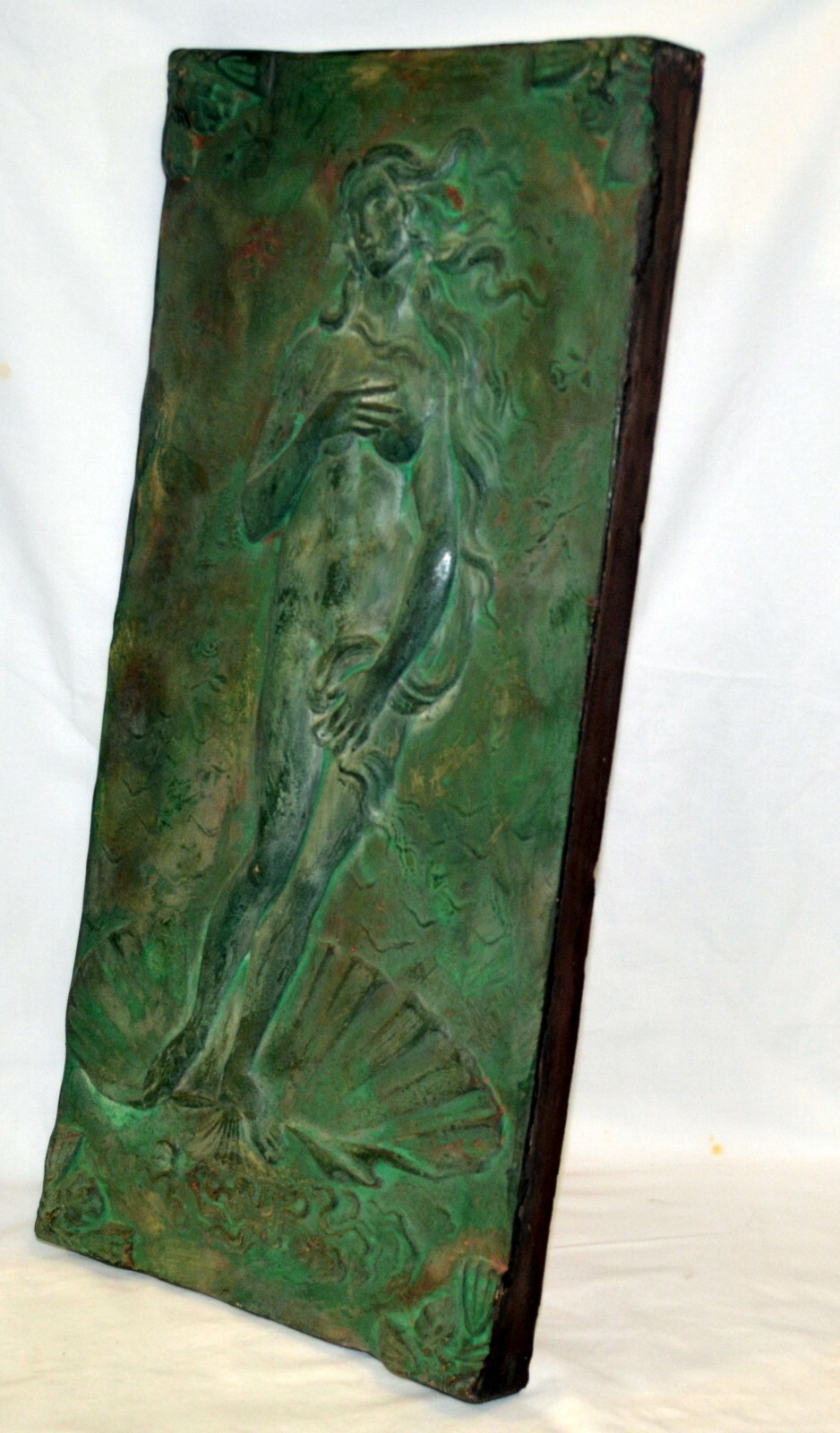 CERAMICA TERRACOTTA ROMACREA VENERE BOTTICELLI BASSORILIEVO PIASTRELA FORMELLA - Foto 4 di 7