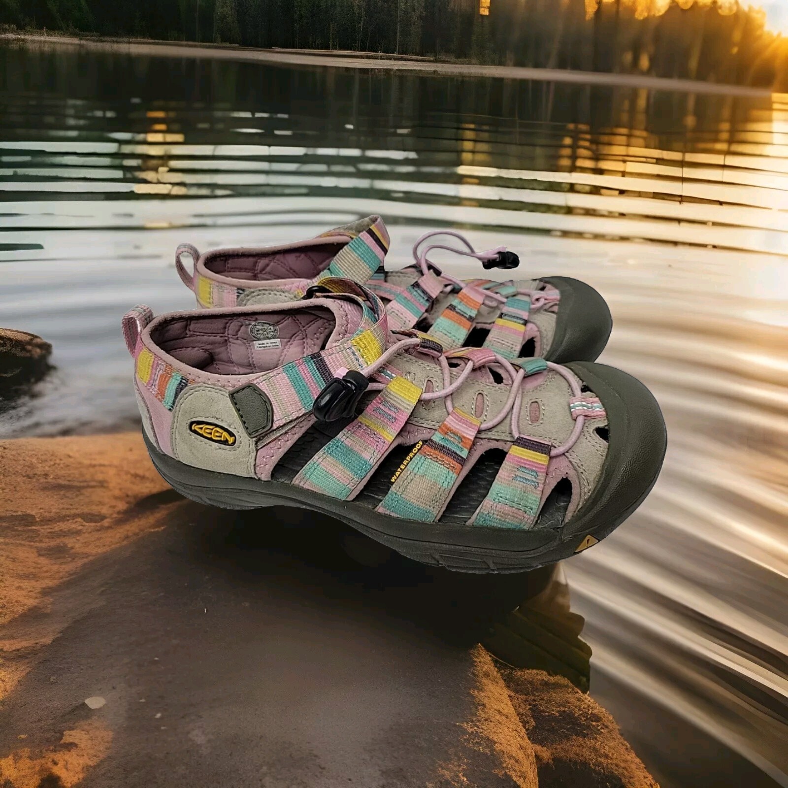 KEEN Sandali Donna Taglia 5 Multicolore Scarpe Acqua Arcobaleno Escursionismo Rosa