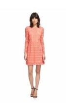 Whistles Emma Circle Lace Dress Pink Size UK 6 RRP £249 LF7 RR 05