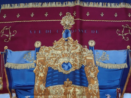 Sciarpa multicolore Hermès La Reale Vue Du Carrosse De La Galeri in twill di seta - Foto 15 di 23