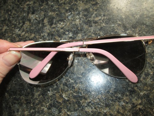 Revlon Aviator Glasses, Gold Frame, Taken Coral, New w/o Tags - Picture 2 of 2