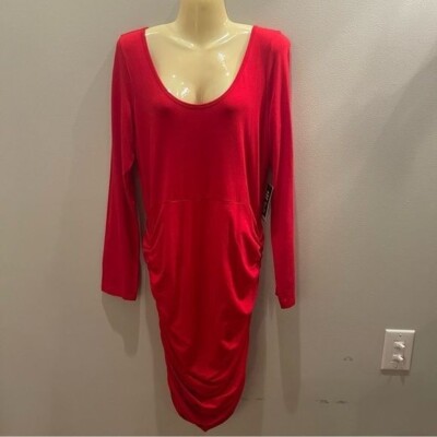 express red ruched dress Off The Shoulder Wrap Front Ruched Midi Dress