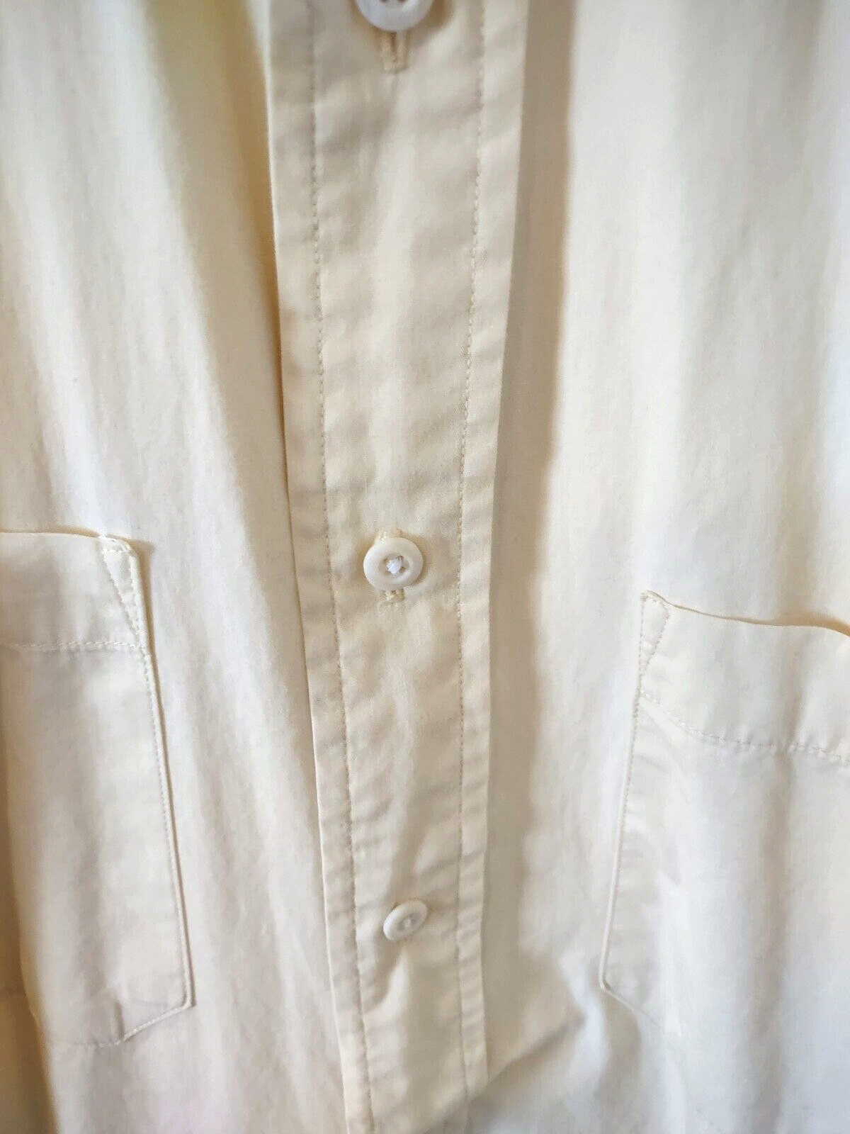 Pendleton Small Solid Color Light Yellow Short Sl… - image 3