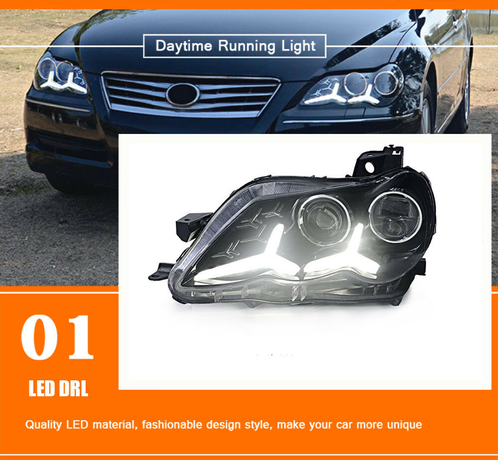 LED Headlights For Toyota Mark X 2005-2009 LED DRL Sequential Turn
