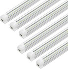 6 Pack 4FT  LED Shop Light T8 Linkable Ceiling Tube Fixture 36W 6500K for Garage