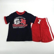 The Children's Place Blue Red Short Set Size 4 NWOT