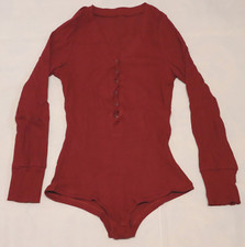 Unbranded womens V neck long sleeve Burgundy Bodysuit size XL NWOT