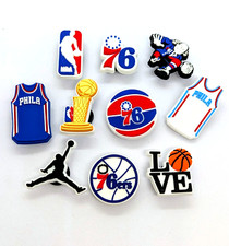 Philadelphia 76ers Shoe Charms 10pcs Basketball Cool Gift Accessories Set Lot
