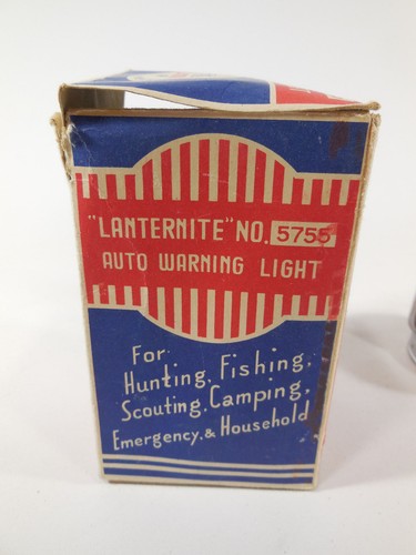 Vintage lanternite small battery lamp original box lantern camping 5755 3 bulb - Picture 4 of 8
