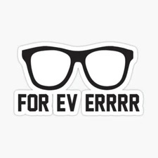 Sandlot Squints Forever Funny glasses Pointing Sticker Decal glossy 2.5x4" 90s