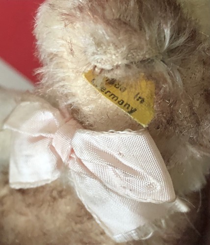 Vintage Steiff PUPPY Dog MOLLY Mohair Mini 4” ALL ID #3310 Swivel Head Bell - Bild 6 von 7
