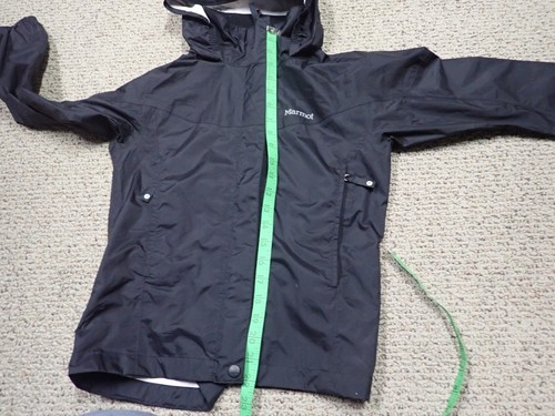 MARMOT PRECIP HOODED RAIN JACKET in Youth size Medium Black Packable/Breathable - Picture 14 of 15