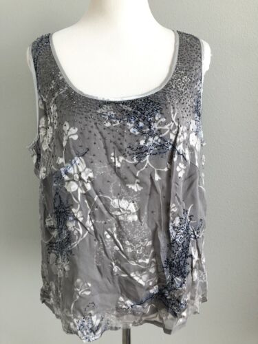 **12** ELLEN TRACY Silk sequins beads 1-Tank top & 1-Jacket SET Dress Blouse - Picture 8 of 12