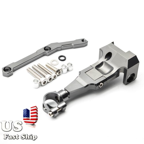 CNC For MT-09 FZ09 13-20 Steering Damper Stabilizer Bracket Mount Kit Gray&Blue - Picture 14 of 21