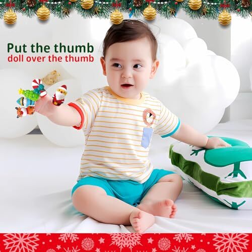 Finger Puppets for Kids, Christmas Toys for Toddlers, Puppets for Boys Girls, - Photo 3/7