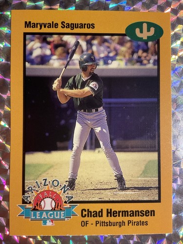 1998 ARIZONA FALL LEAGUE PROSPECTS GOLD BORDER CHAD HERMANSEN ROOKIE PIRATES STR - Picture 2 of 3