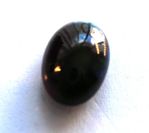 Pierre D'opale Noire D'Éthiopie (Welo) - 0,90 Ct - Taille Ovale - Neuf Sans Emballage - Noir Opalescent