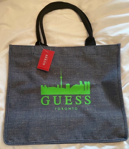 GUESS Jeans Denim Tote Bag Purse Tot 