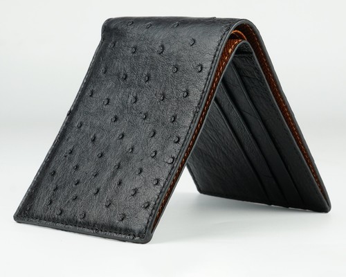 Real Crocodile/Ostrich Bifold Leather Wallet Men's Credit Card Wallet RFID Block - Picture 106 of 141